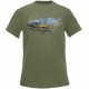 Rybářské tričko Flotsam Brown Trout Spin Fishing Edition - Olive