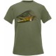 Rybářské tričko Flotsam Brown Trout Flotsam - Olive