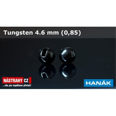 Tungsten Beads 4,6mm 0,85g Black 5Pcs