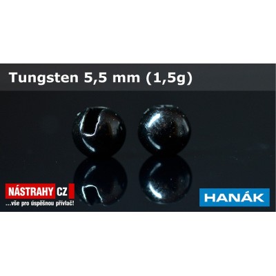Tungsten Beads 5,5mm 1,5g Black