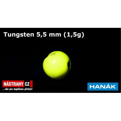 Wolframová hlavička 5,5mm 1,5g Fluo