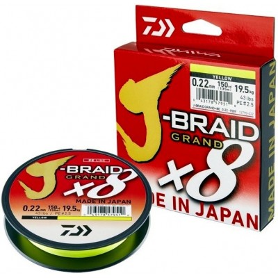 Braid Daiwa J-Braid Grand X8 135 m Yellow