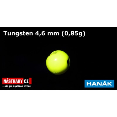 Wolframová hlavička 4,6mm 0,85g Fluo