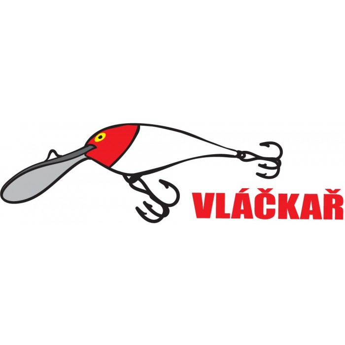 Rybářská samolepka Vláčkař 160x53 mm