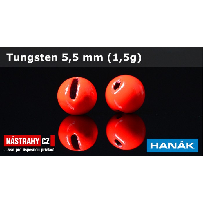 Tungsten Beads 5,5mm 1,5g Red