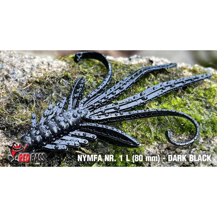Nymph  Redbass Nr. 1 L 80 mm Dark Black