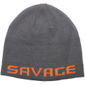 Čepice Savage Gear Logo Beanie One Size Rock Grey/Orange