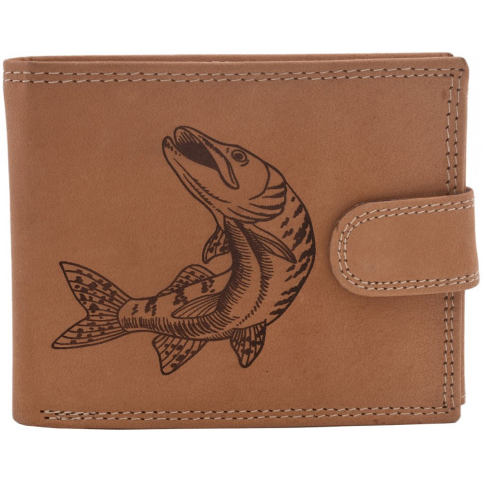 Pánská peněženka Mercucio natural vzor 52 štika