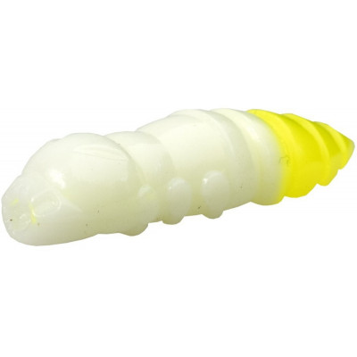 Larva FishUp Pupa 1.2" White/Hot Chartreuse 10 Pcs