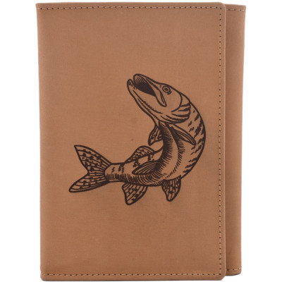 Pouzdro na doklady Mercucio natural vzor 52 štika