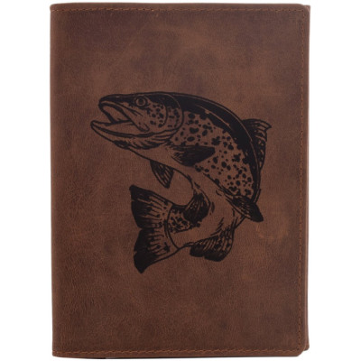 License wallet Mercucio light brown pattern 51 trout