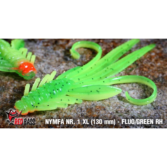 Nymph Redbass Nr. 1 XL 130 mm Fluo/Green RH