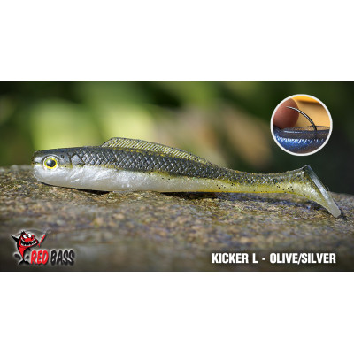 Ripper Redbass Kicker L 100 mm Olive/Silver