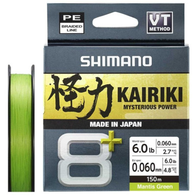 Šňůra Shimano Kairiki 8+ Mantis Green 150 m